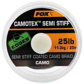 Fox návazcová šňůrka edges camotex semi stiff 20 m-průměr 35 lb / nosnost 15,9 kg