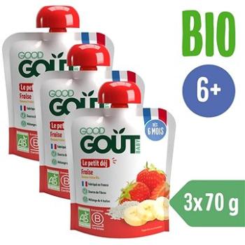 Good Gout BIO Jahodová snídaně 3× 70 g (8594200260323)