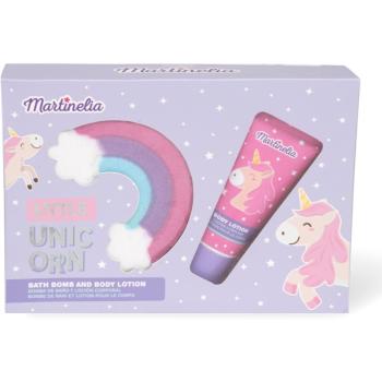 Martinelia Little Unicorn Bath Bomb & Body Lotion dárková sada pro děti