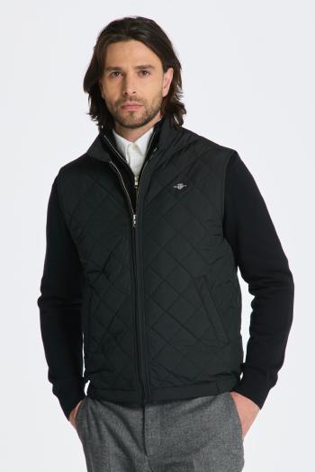 VESTA GANT QUILTED WINDCHEATER VEST BLACK