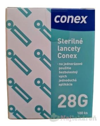 Conex Sterilné lancety 28G do odberového pera 100 ks