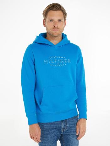 Tommy Hilfiger Curve Logo Hoody Mikina Modrá