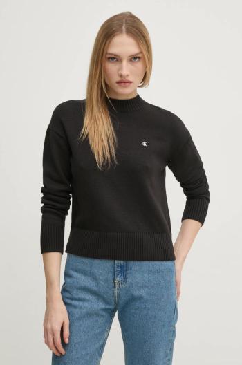 Bavlněný svetr Calvin Klein Jeans černá barva, J20J224802