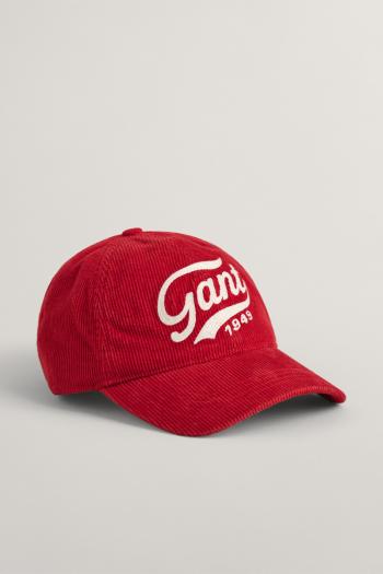 KŠILTOVKA GANT LOGO WASHED CORD CAP RUBY RED