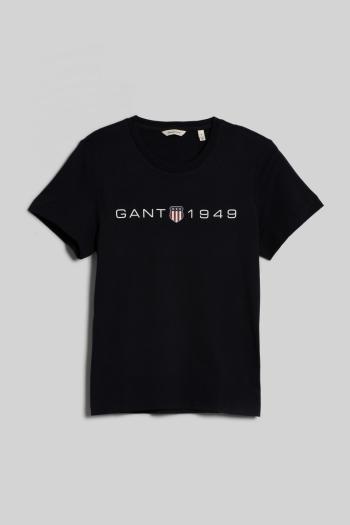 TRIČKO GANT REG PRINTED GRAPHIC T-SHIRT BLACK