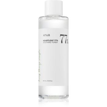 Anua Heartleaf 77% Soothing Toner čisticí a zklidňující tonikum pro obnovu kožní bariéry 250 ml