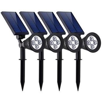 LEDSolar 4 solární venkovní světlo svítidlo do země 4 ks, 4 LED, bezdrátové, iPRO, 1W, studená       (8595654703640)