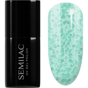 Semilac UV Hybrid Crushed_ICE unghii cu gel folosind UV / lampă cu LED culoare 495 Mint Glacier 7 ml