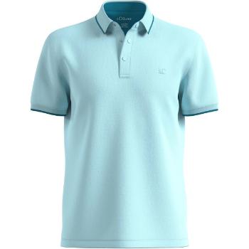 s.Oliver RL POLO NOOS Férfi galléros póló, világoskék, méret