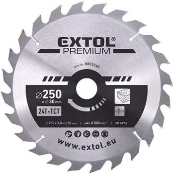 EXTOL PREMIUM kotouč pilový, O 250x3,0x30mm, 24T, 8803240 (8803240)