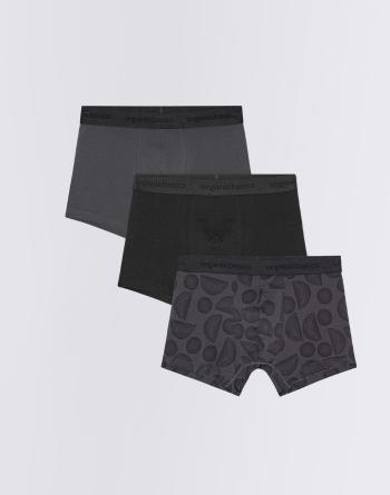 Organic Basics Core Trunks 3-Pack Slate+Black/ Black/ Slate Orb Print M