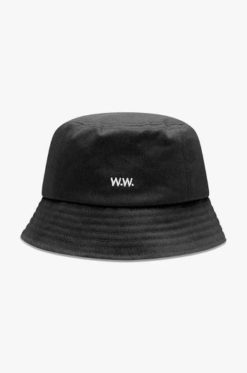 Bavlněný klobouk Wood Wood Ossian Bucket Hat černá barva, 12240817-7083 BLACK