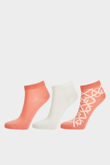 PONOŽKY GANT G PATTERN ANKLE SOCKS 3-PACK PEACHY PINK