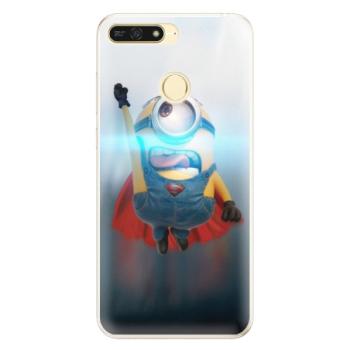 Silikonové pouzdro iSaprio - Mimons Superman 02 - Huawei Honor 7A