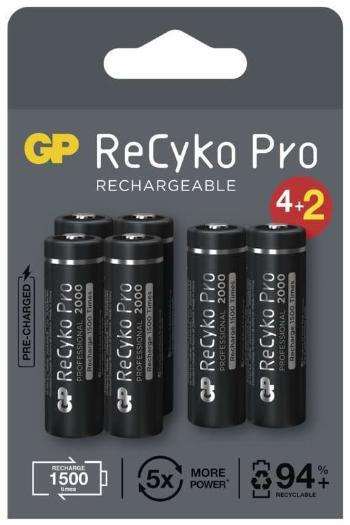 Tölthető elem GP ReCyko Pro Professional AA (HR6), 6 db