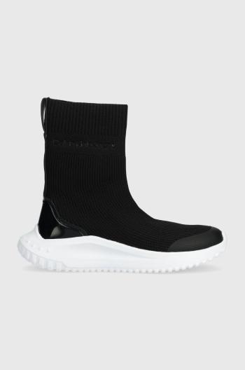 Sneakers boty Calvin Klein Jeans EVA RUNNER SOCK KNIT WN černá barva, YW0YW01204