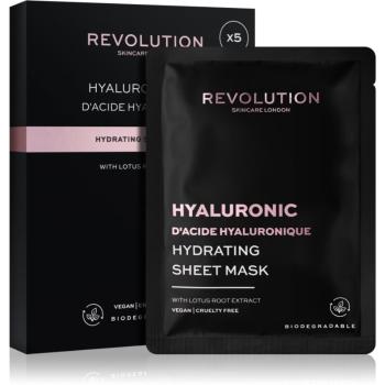 Revolution Skincare Hyaluronic Acid sada plátýnkových masek pro intenzivní hydrataci 5 ks