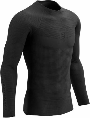 Compressport On/Off Base Layer LS Top M Black S Běžecké tričko s dlouhým rukávem