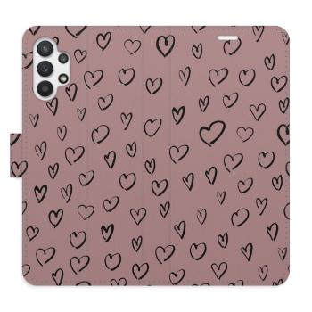 Flipové pouzdro iSaprio - Heart Dark 02 - Samsung Galaxy A32 5G