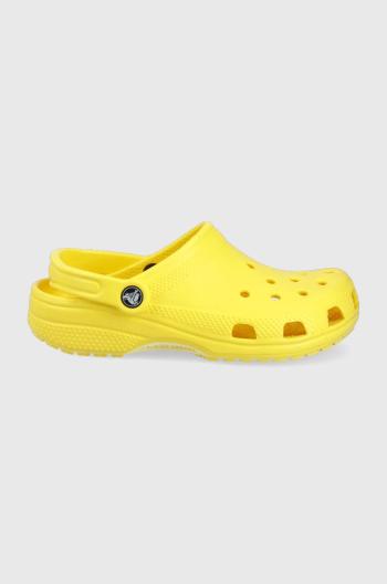 Pantofle Crocs žlutá barva