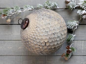 Veliká ozdoba s patinou skleněná koule Bauble antique - Ø 21cm 52007520 (52075-20)