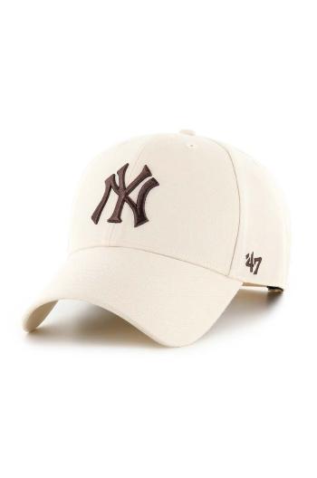 Kšiltovka 47 brand MLB New York Yankees béžová barva, s aplikací, B-MVPSP17WBP-NTAE