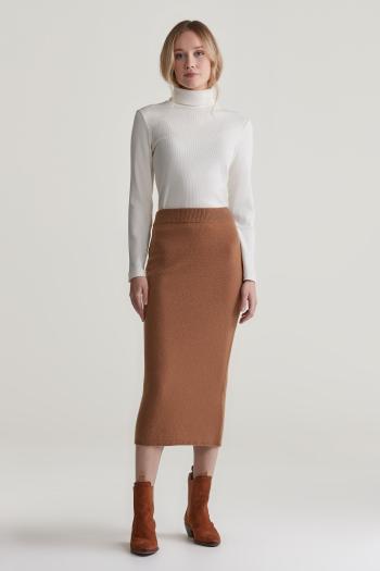 SUKNĚ GANT WOOL KNIT SKIRT CACAO