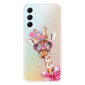 Odolné silikonové pouzdro iSaprio - Lady Giraffe - Samsung Galaxy A34 5G