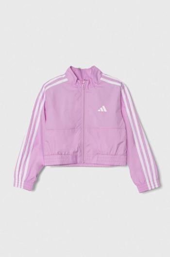 Dětská bunda adidas růžová barva