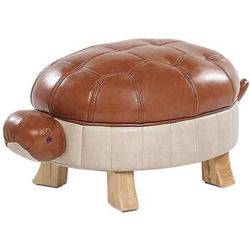 Hnědá stolička želva TURTLE, 231428 (beliani_231428)