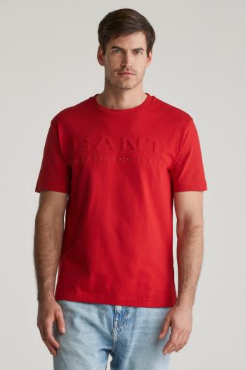 TRIČKO GANT EMBOSSED SS TSHIRT RUBY RED