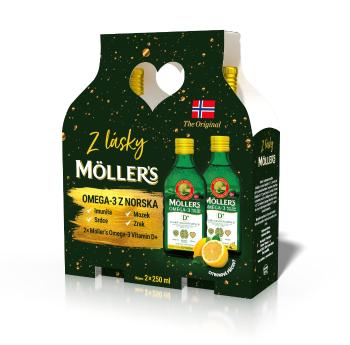 Mollers Omega 3 D+ dárkové balení 2x250 ml