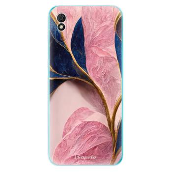 Odolné silikonové pouzdro iSaprio - Pink Blue Leaves - Xiaomi Redmi 9A