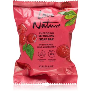 Oriflame Love Nature Organic Mint & Raspberry čisticí tuhé mýdlo 75 g