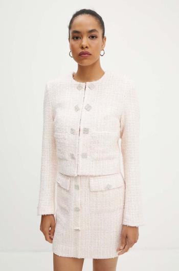 Sako Rotate Boucle Cropped Jacket růžová barva, 1127721011