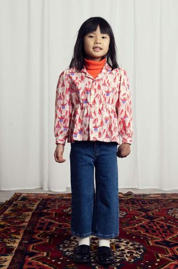Dětská košile Mini Rodini Fuchsia červená barva, 2472010242