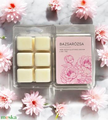 Bazsarózsa illatviasz kockák 75g, Tavaszi bazsarózsa wax melt illatviasz kocka