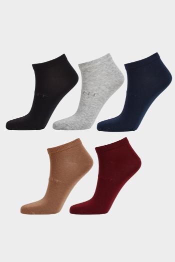 PONOŽKY GANT TONAL LOGO SNEAKER SOCKS 5-PACK EVENING BLUE