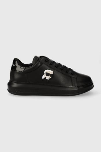 Kožené sneakers boty Karl Lagerfeld KAPRI MENS černá barva, KL52530N