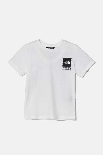 Dětské bavlněné tričko The North Face COORDINATES GRAPHIC S/S TEE bílá barva, s potiskem, NF0A89J7FN41