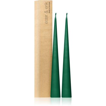 ester & erik cone candles marble green (no. 58) dekorativní svíčka 2x37 cm