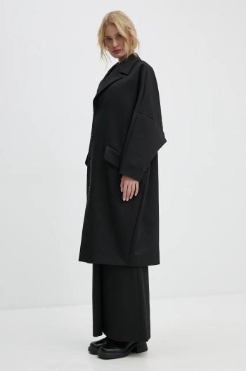 Kabát MM6 Maison Margiela dámský, černá barva, přechodný, oversize, S62AA0087.M35222