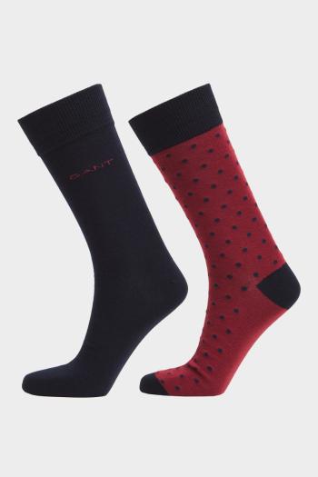 PONOŽKY GANT DOT AND SOLID SOCKS 2-PACK PLUMPED RED