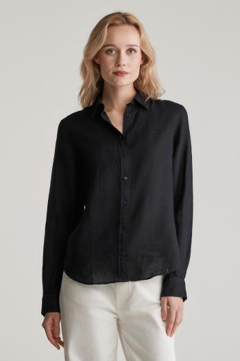 KOŠILE GANT REG LINEN SHIRT BLACK