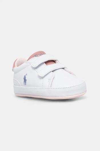 Dětské sneakers boty Polo Ralph Lauren HERITAGE COURT II EZ LAYETTE bílá barva, RL00989110