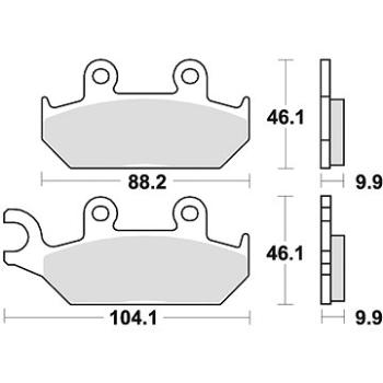 Braking brzdové destičky (semi-metalická směs SM1) (2ks) M501-133 (M501-133)