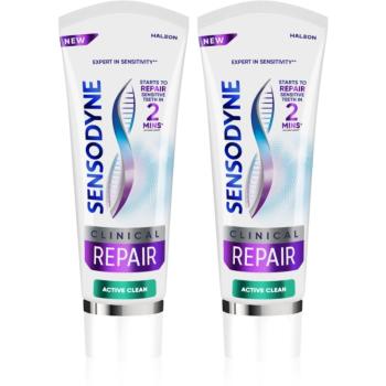 Sensodyne Clinical Repair Active Clean zubní pasta 2x75 ml