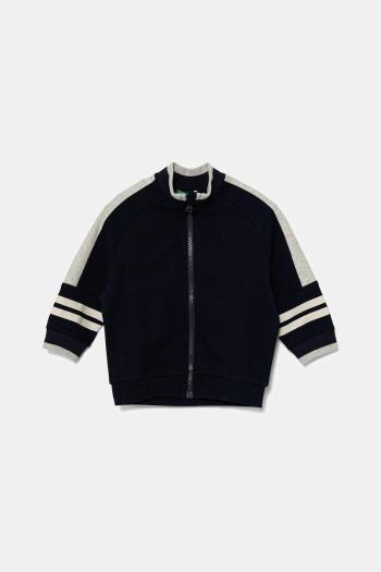 Detská bavlnená mikina United Colors of Benetton tmavomodrá farba, vzorovaná, 3BC1G503R