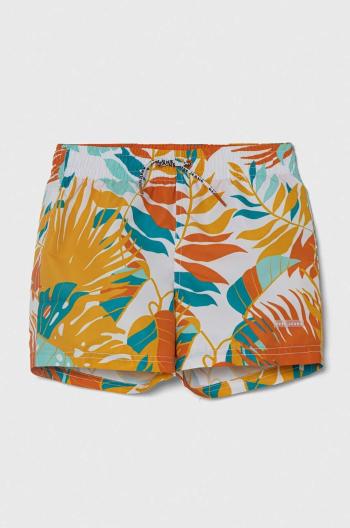 Dětské plavkové šortky Pepe Jeans LEAF SWIMSHORT žlutá barva