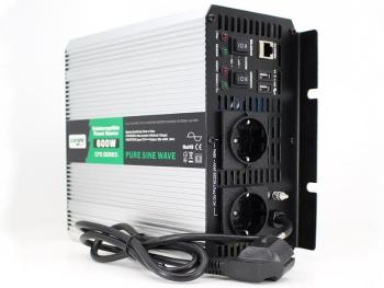 Feszültség-átalakító CARSPA UPS szinuszos 12/230V 600W